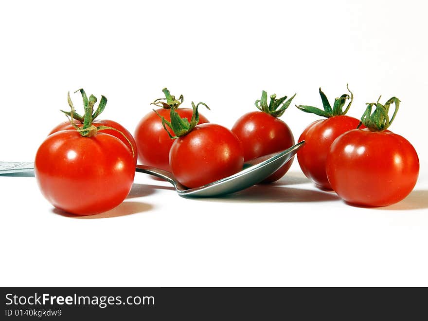 Photo red tomato on a white background