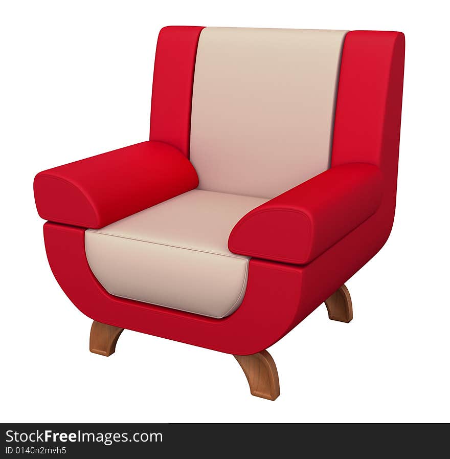 Image of armchair. White background.