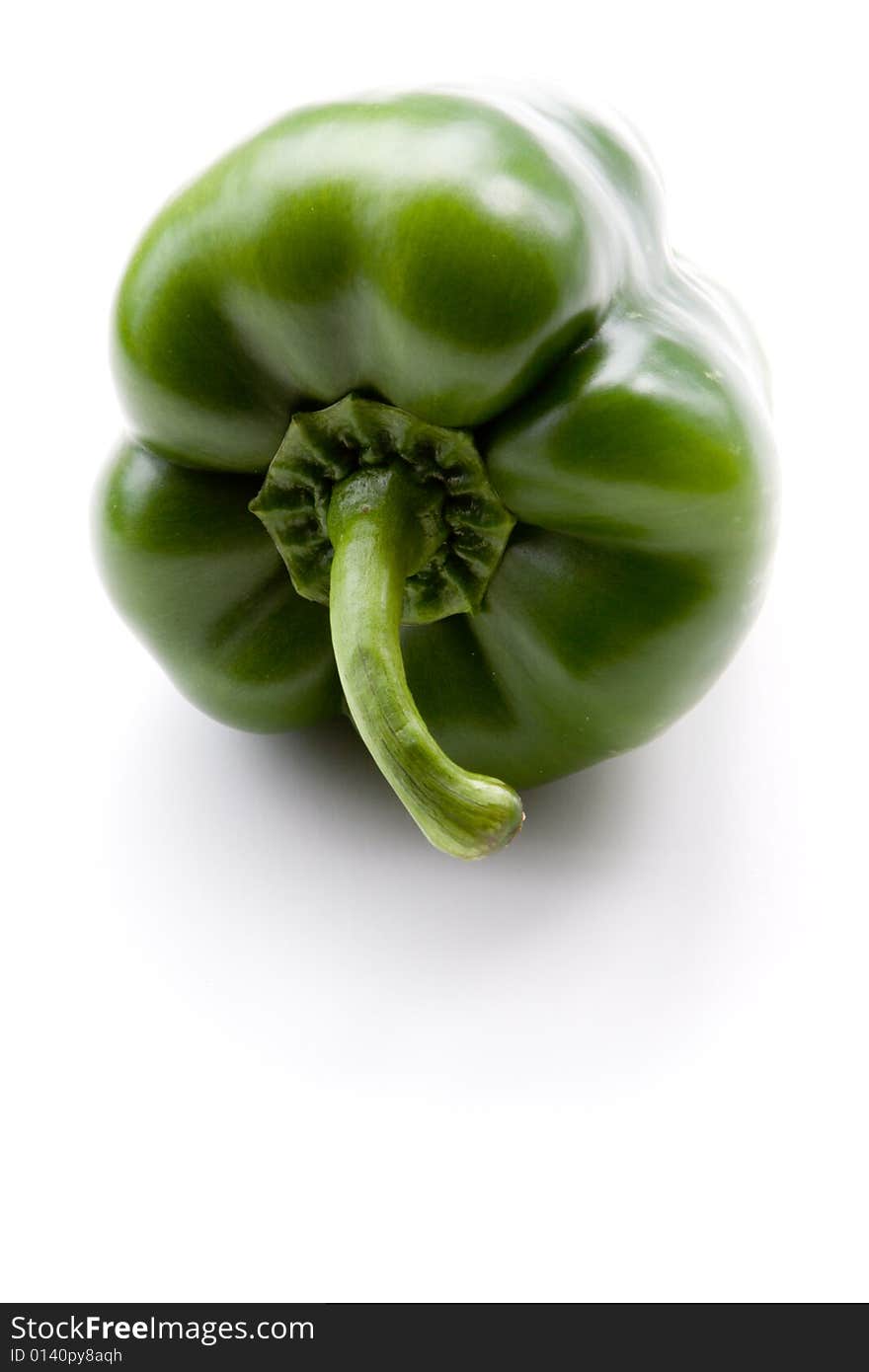 Green pepper isolated on a white background