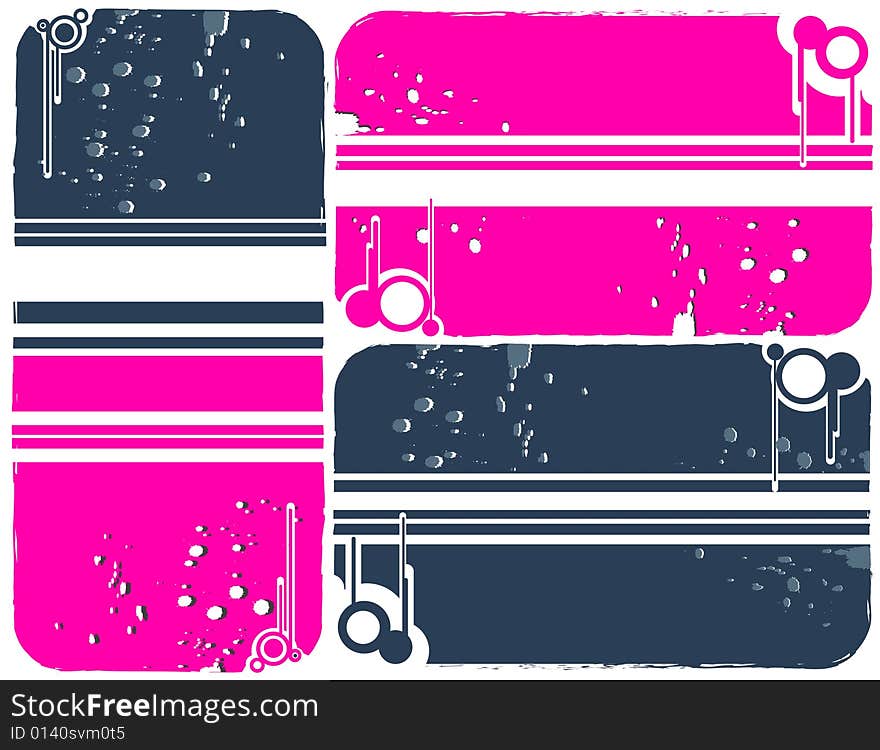 Retro grunge cards vector illustrations. Retro grunge cards vector illustrations