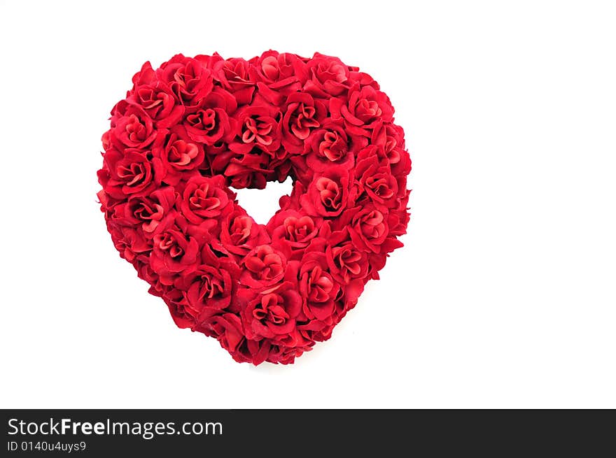 Red roses heart