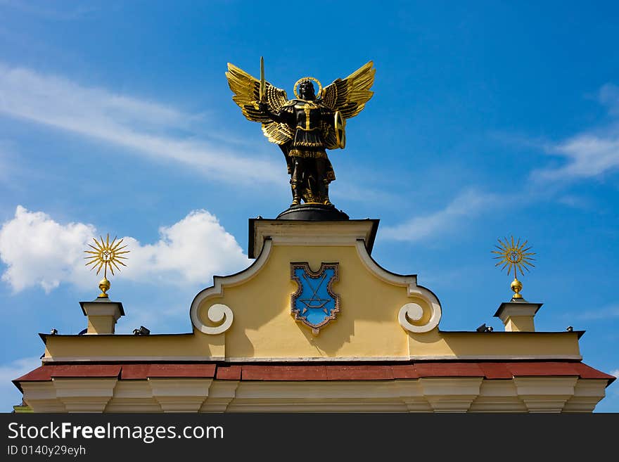 Archangel Statue in Kyiv Ukraine