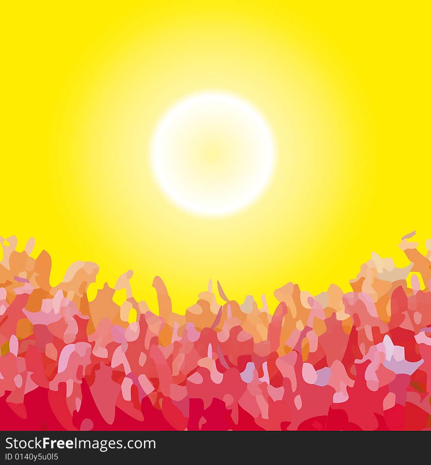 Background sun (vector)