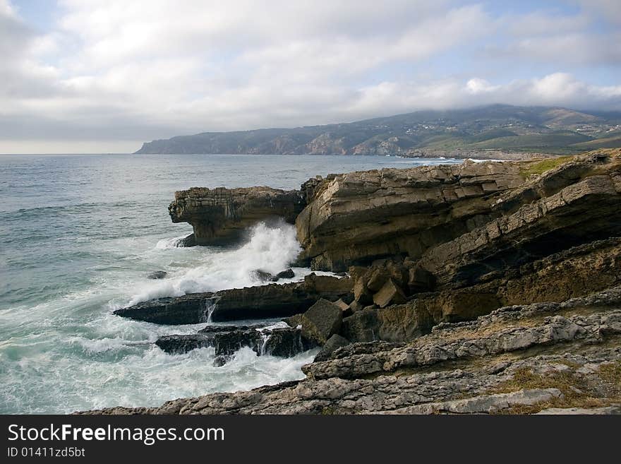 Rocky ocean coast