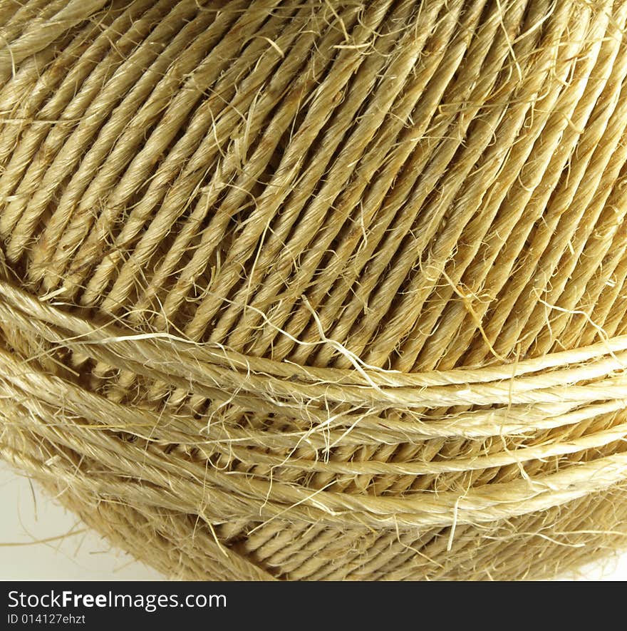 Photo of spool of hemp twine. Photo of spool of hemp twine