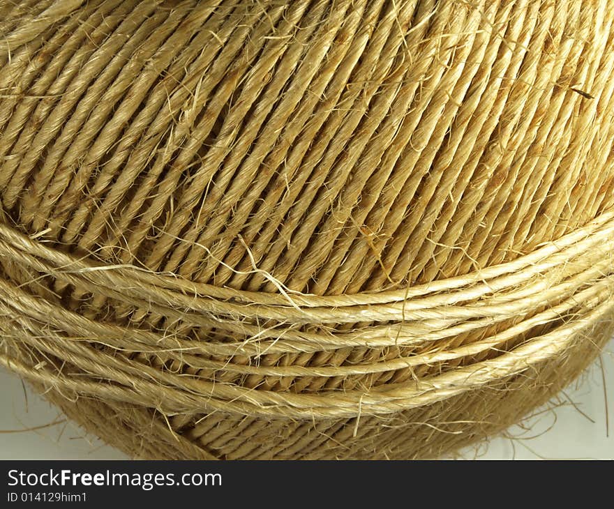 Photo of spool of hemp twine. Photo of spool of hemp twine