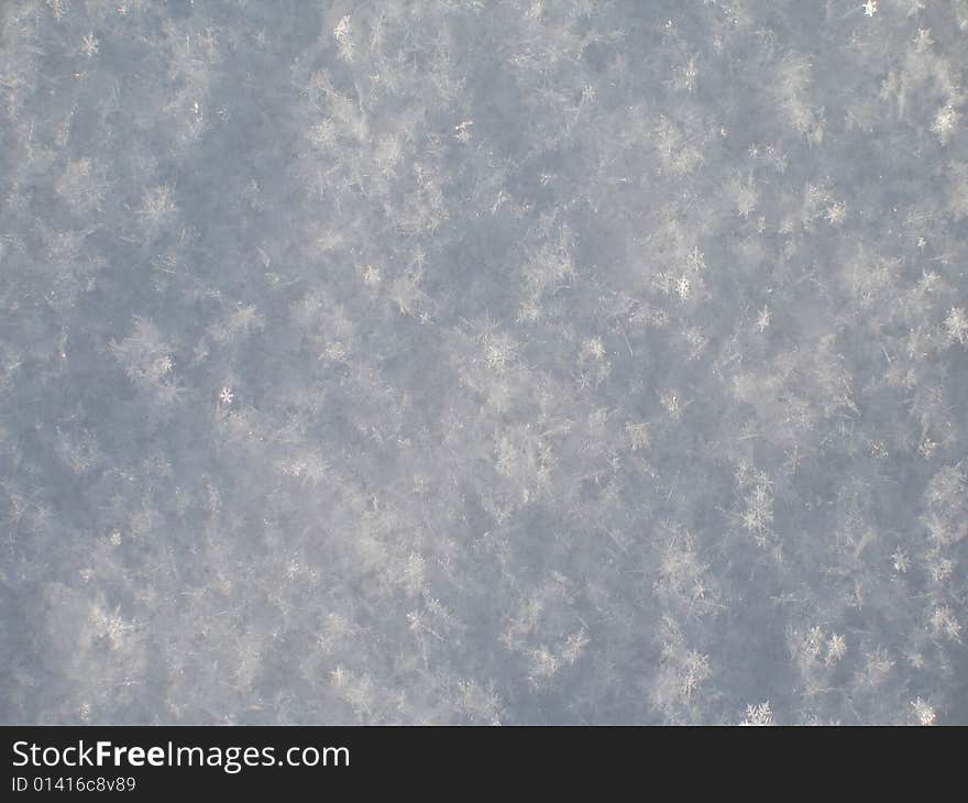 White snow close-up