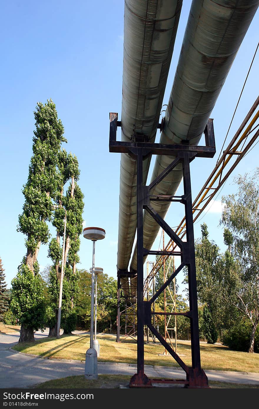 Pipe line between two factories