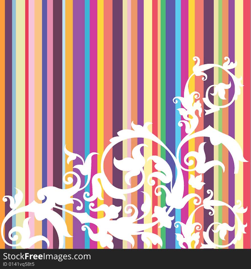 Flower pattern and color background