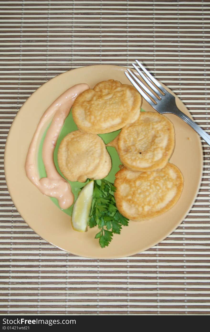 Potato Pancakes with sour cream