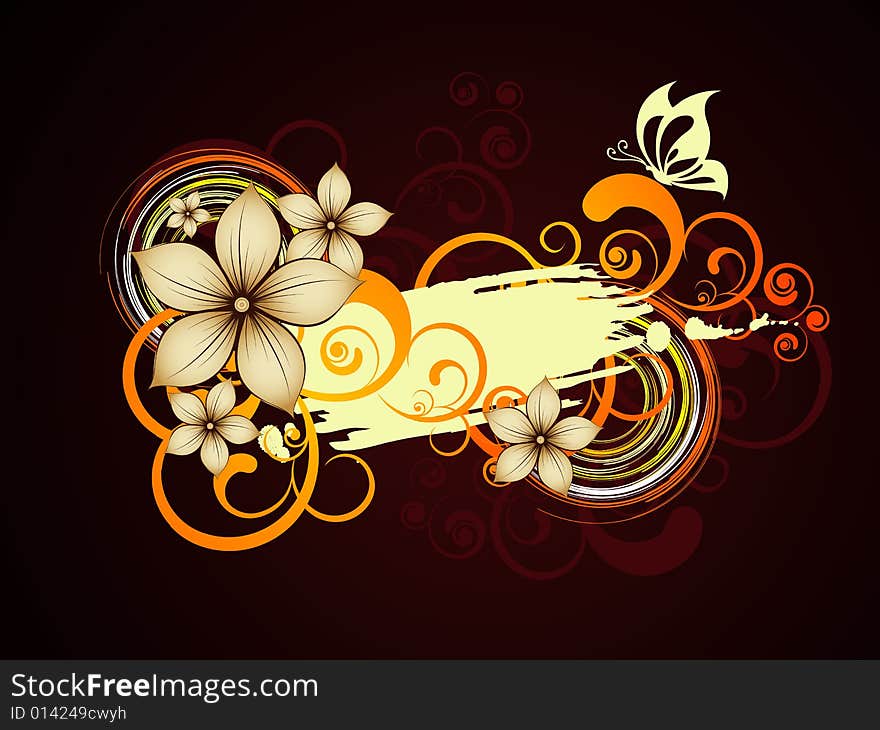 Abstract floral background. A vector format is added. Suits well for a postcard or background. Abstract floral background. A vector format is added. Suits well for a postcard or background