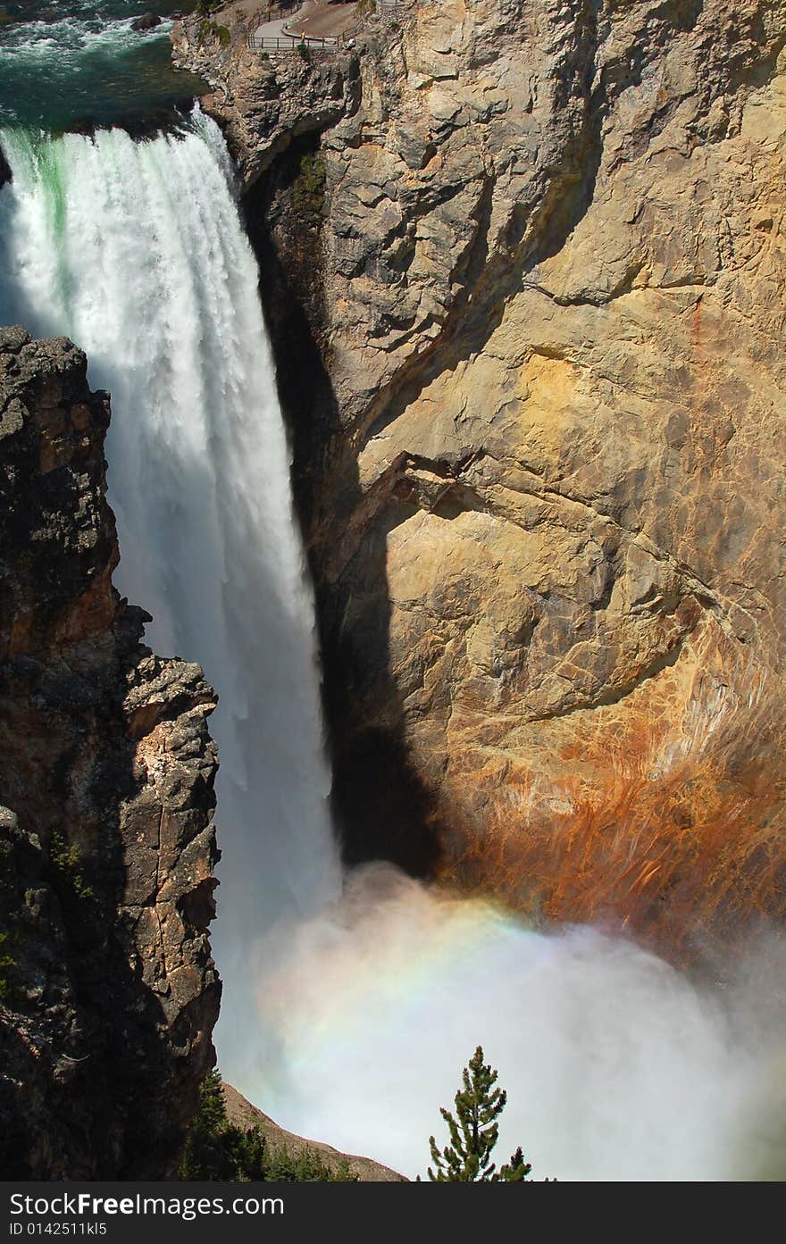 The Lower Falls on the Yellowstone River in Yellowstone National Park, Wyoming.