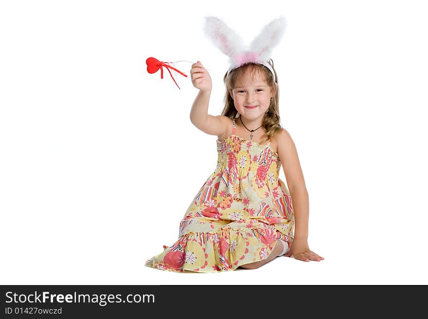 Beauty baby on white background