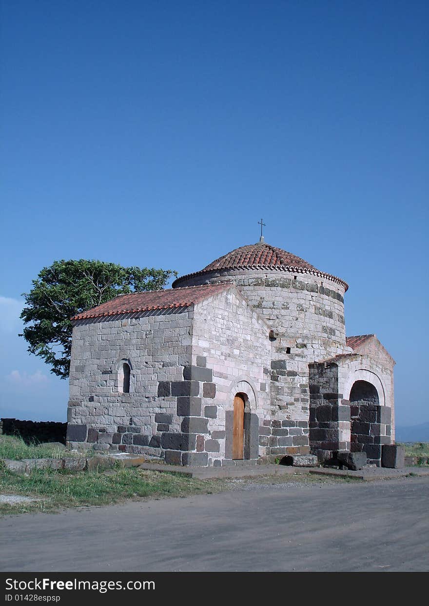 The rural church of Santa Sabina near Silanus - Sardinia (Italy). Romanesque church built between the Xth and the XIth century (during the byzantine period) and with byzantine architectural influence.