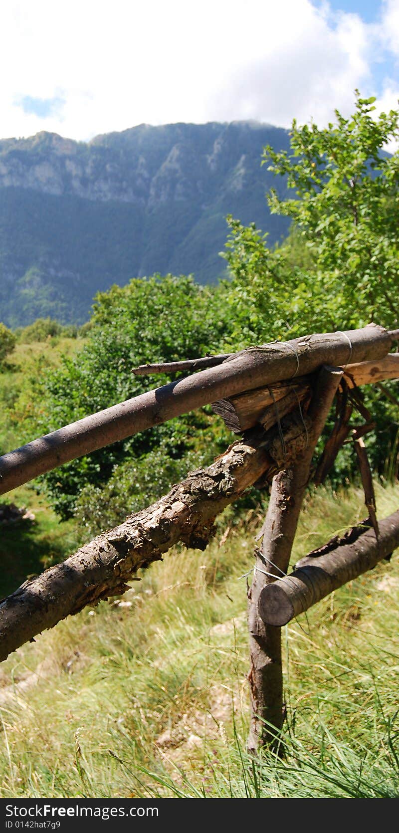 Fence and mountain