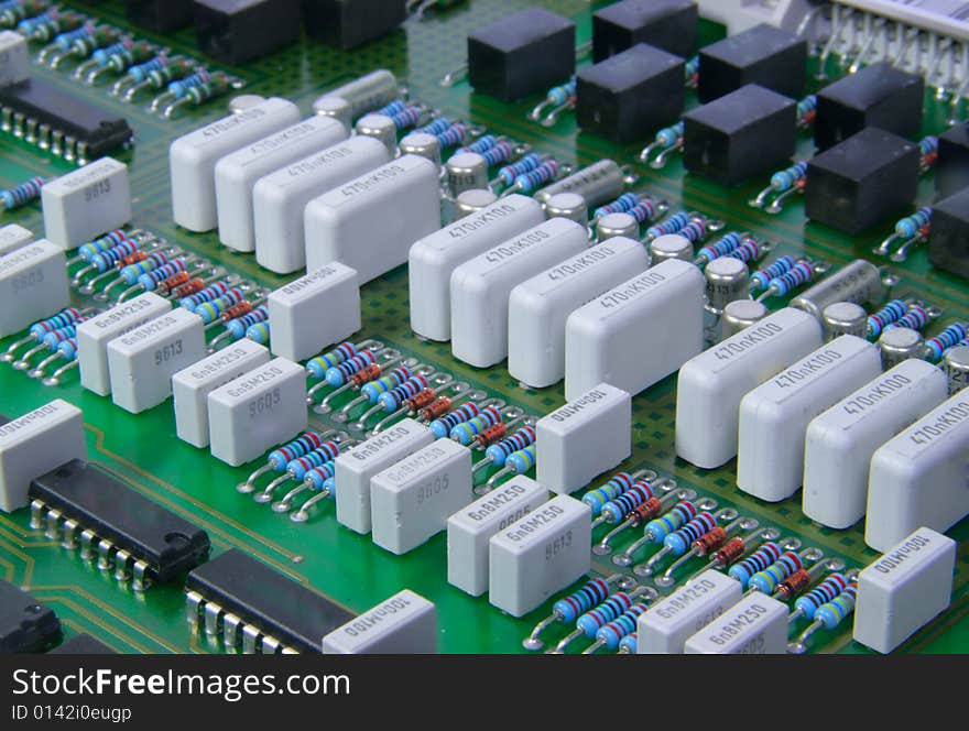 The printed circuit - board with radio components