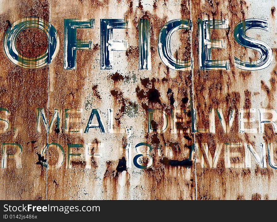 Rusting Sign