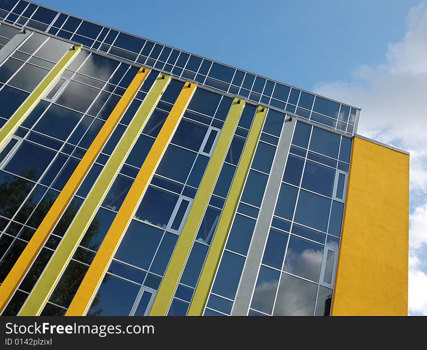 Exterior facade of modern new apartment building in Riga. Exterior facade of modern new apartment building in Riga.