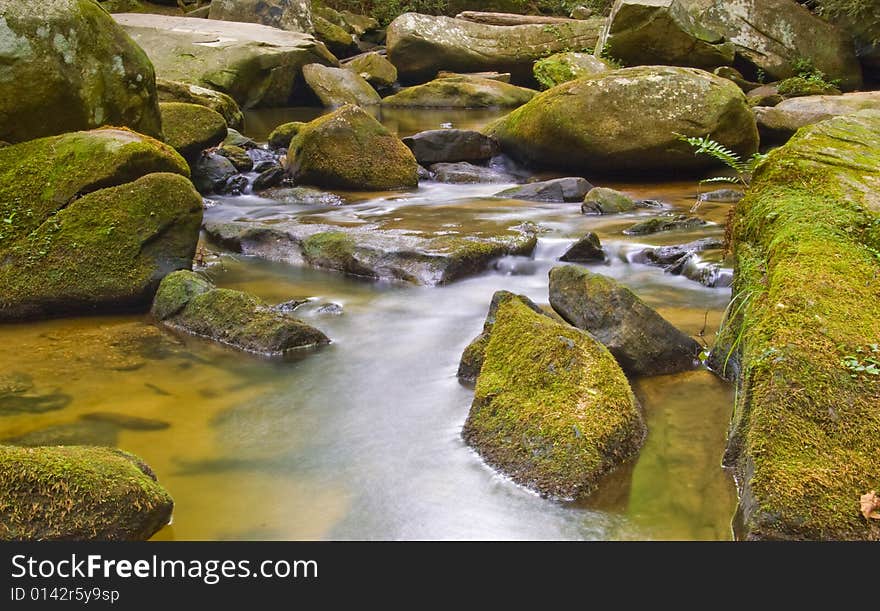 River In Appalachian Mountains