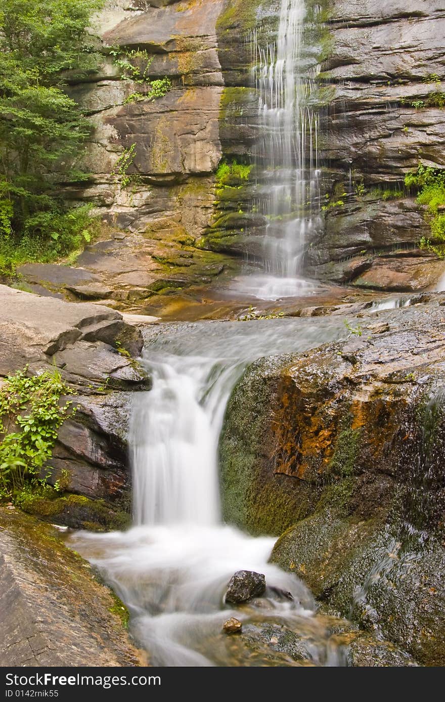 Waterfall in the Appalachian mountains. Waterfall in the Appalachian mountains