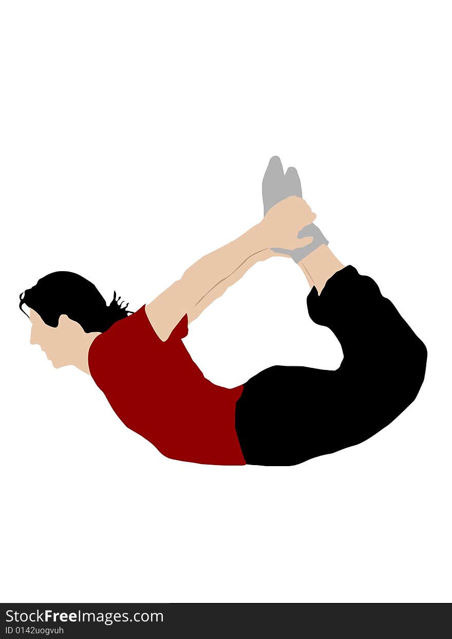 Young Man Doing Yoga