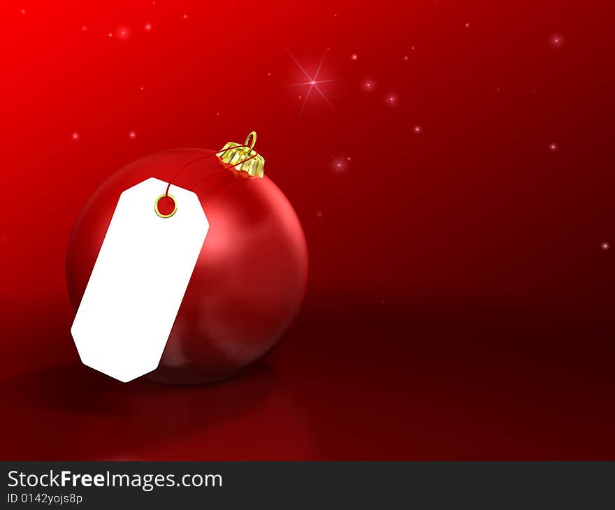 Christmas shopping concept on red background