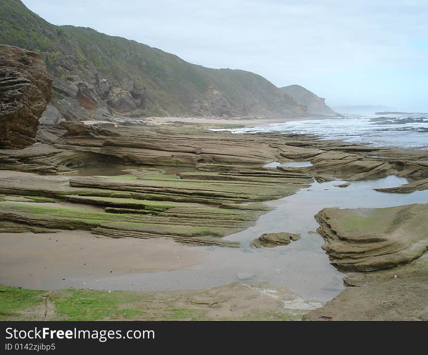 Tidal pools at wilderness beach in South Africa on the garden route. Tidal pools at wilderness beach in South Africa on the garden route