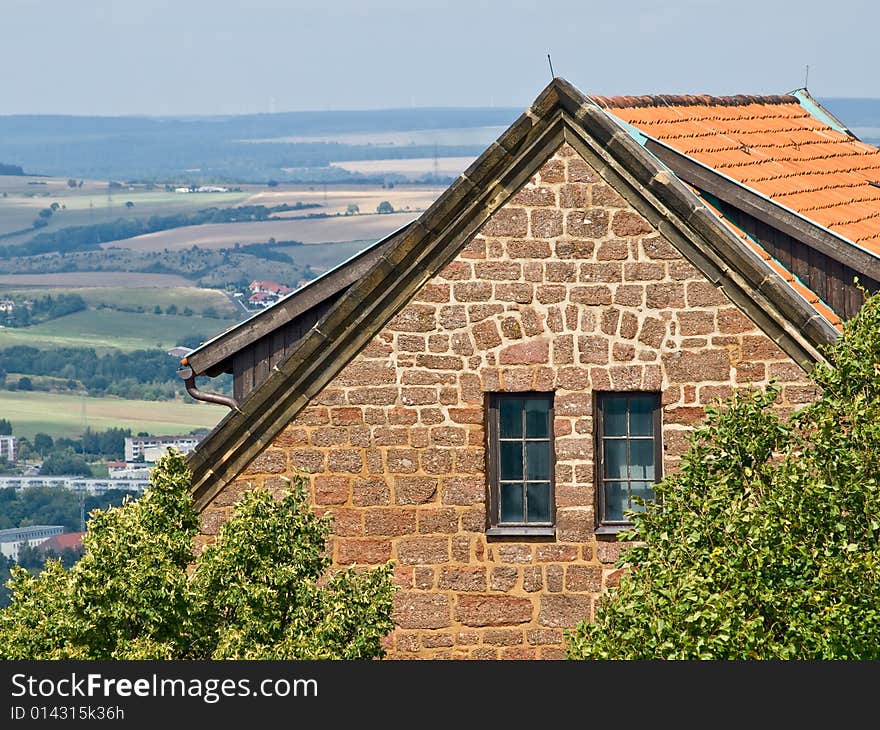 Medieval house in old European castle. Medieval house in old European castle