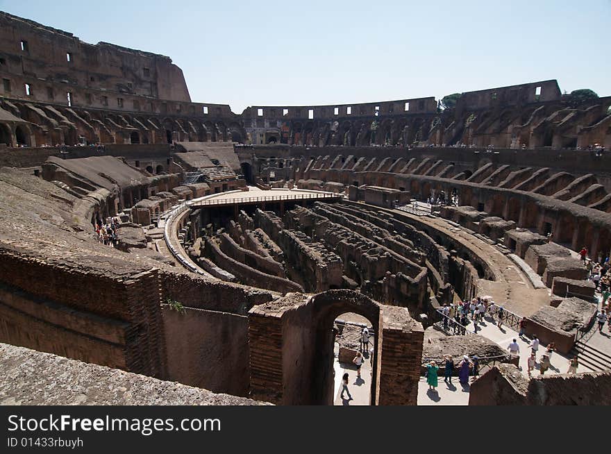 Interior of the Colosseum, Arena