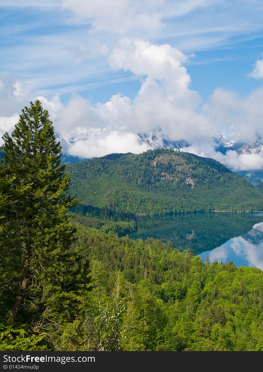 Mountain lake in German Alps