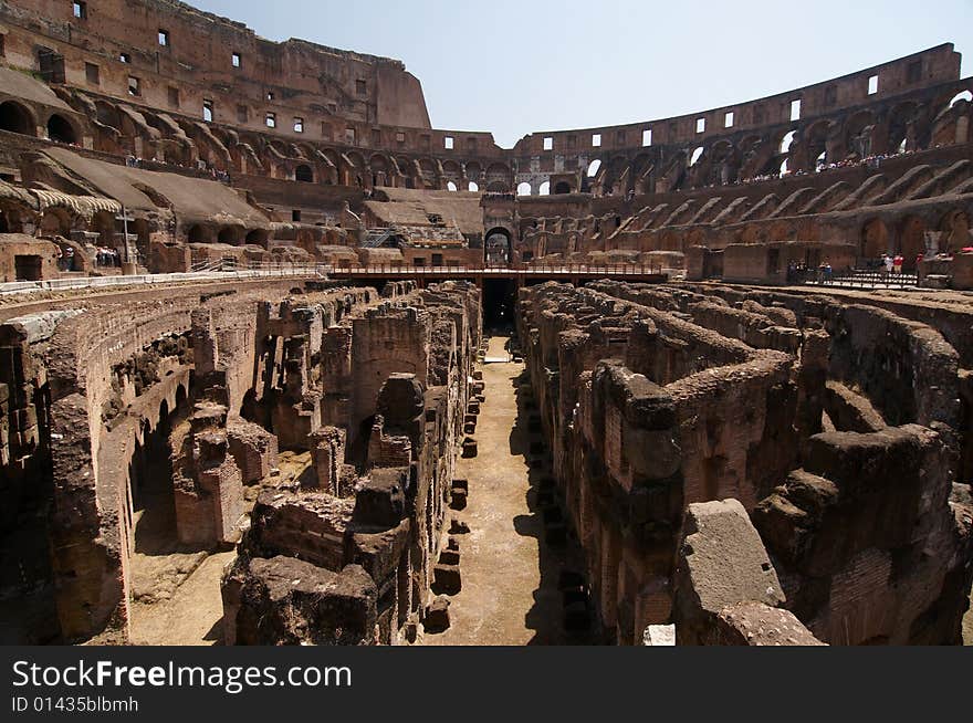 Interior of the Colosseum, Arena