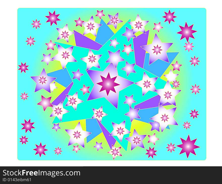 Abstract background with colored stars. Abstract background with colored stars