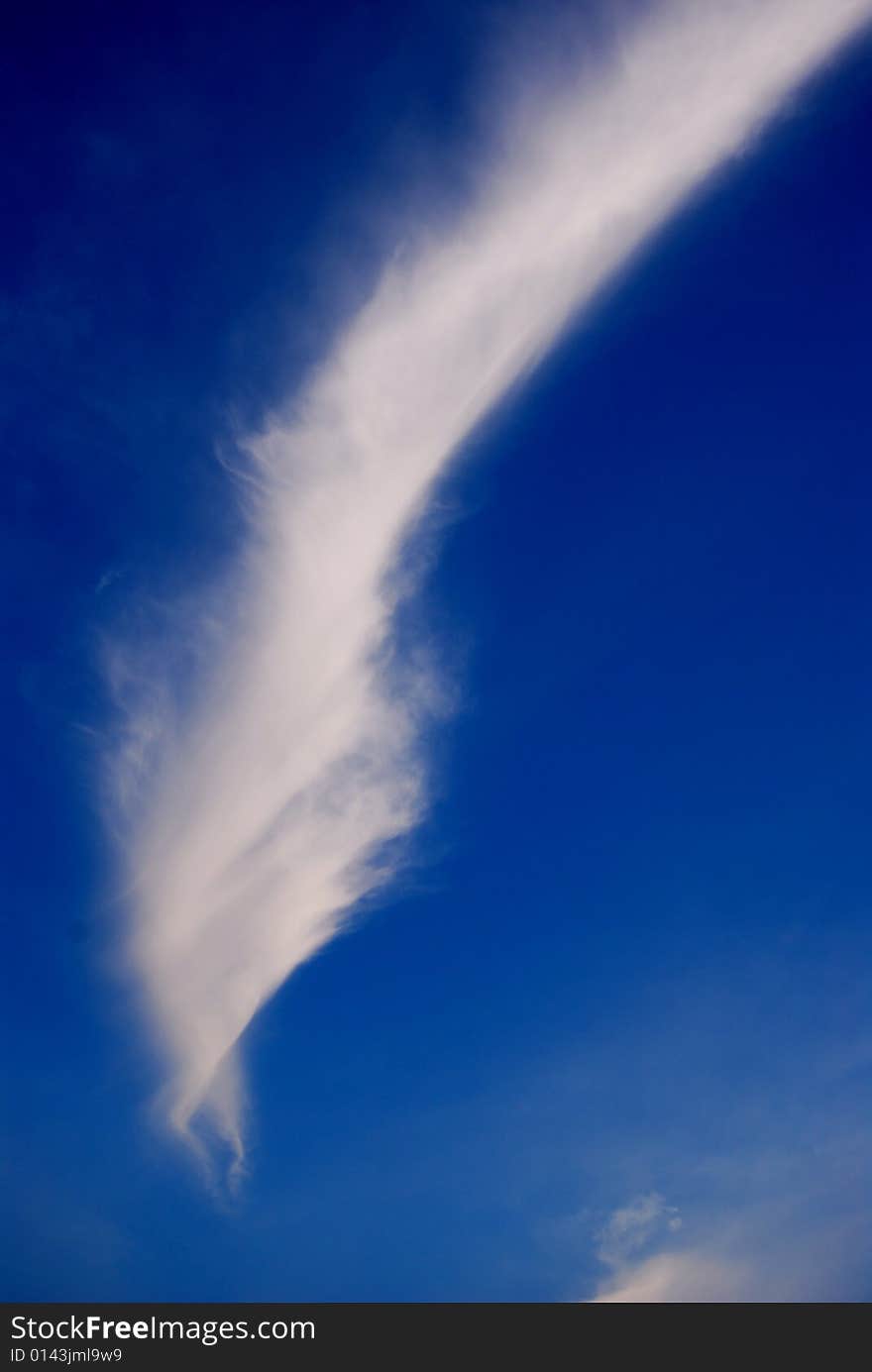 Swirling cloud