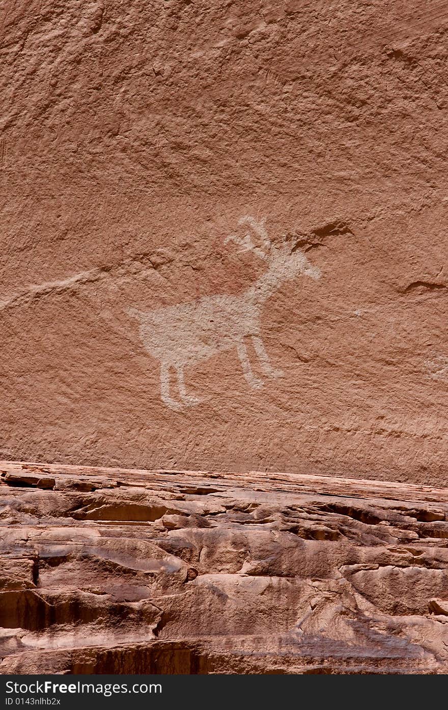 Carvings And Ancient Art On Canyon Walls