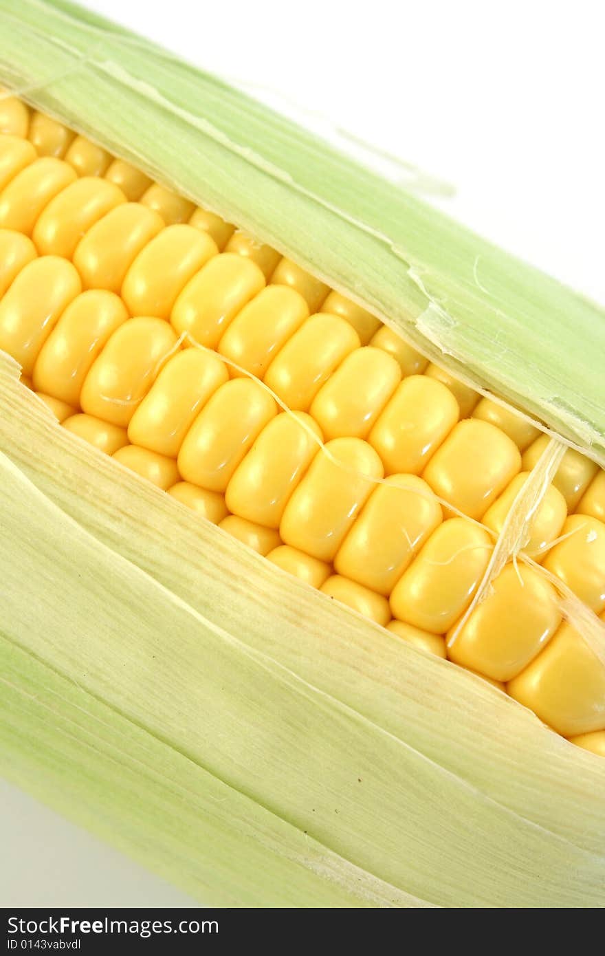 Yellow corn close up in studio