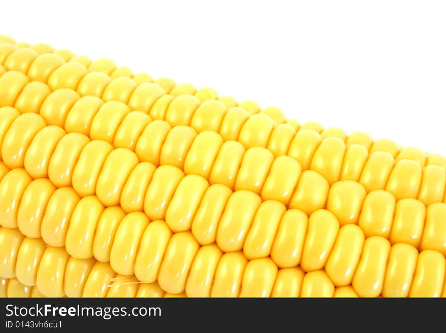 Yellow corn close up in studio