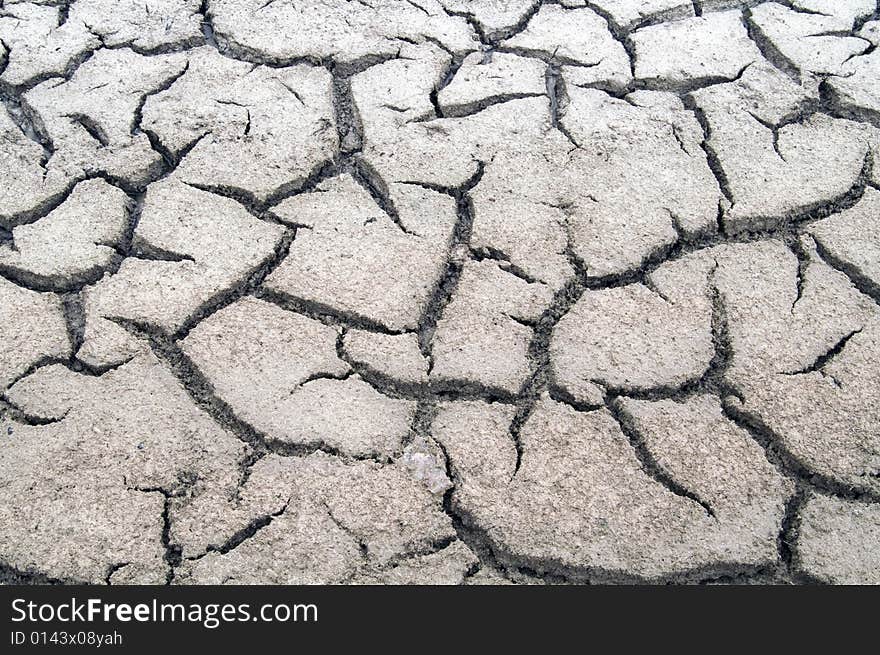 Cracked salt lake bottom (background)