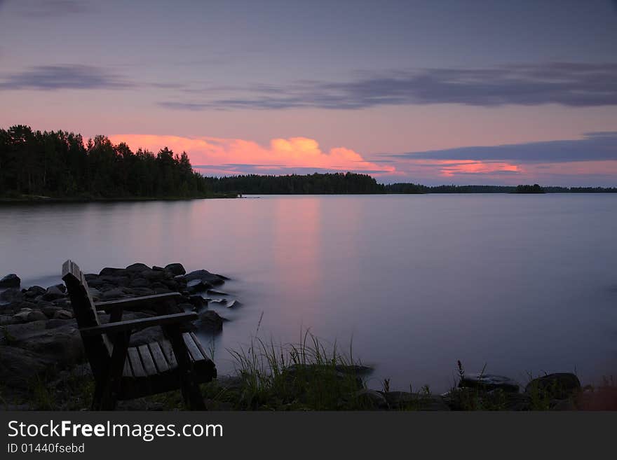 Sunset By The Lake