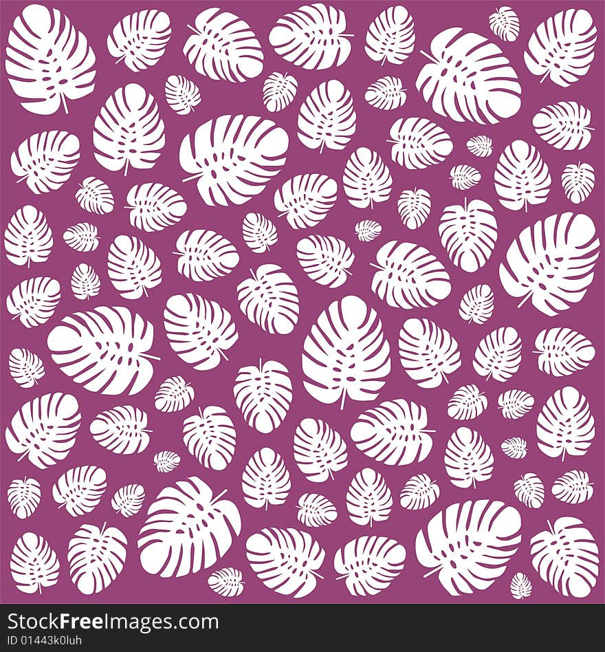 Purple pattern made of philodendron shapes. Purple pattern made of philodendron shapes