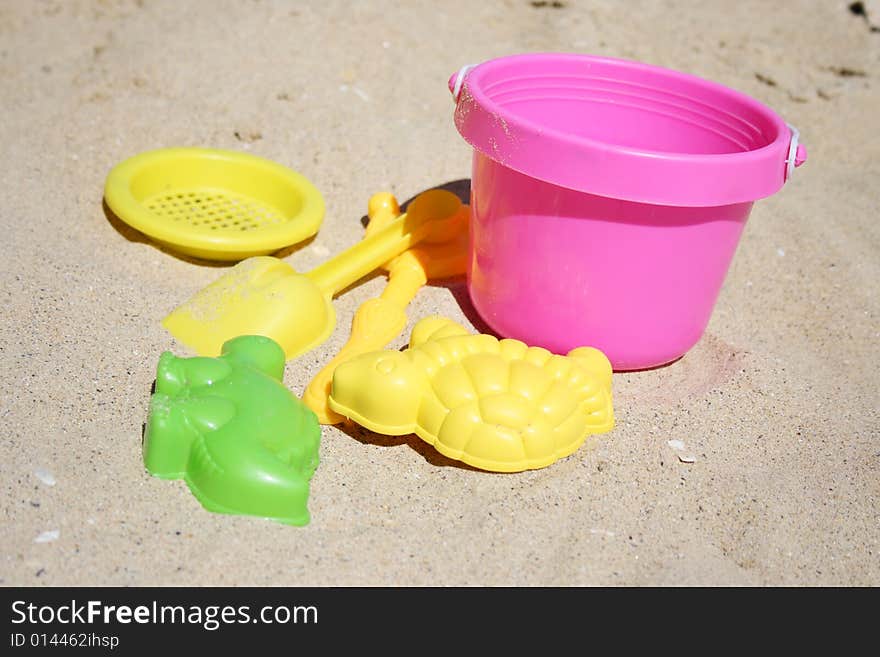 Children's toys for the game in the sun