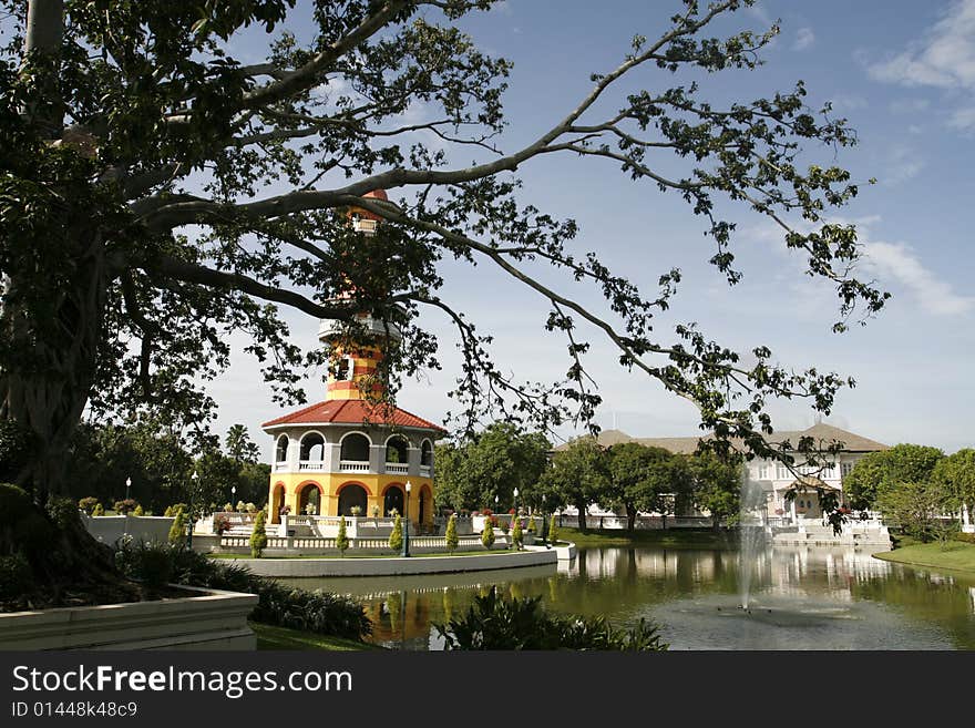 The gardens in a fantastic palace in Thailand. The gardens in a fantastic palace in Thailand