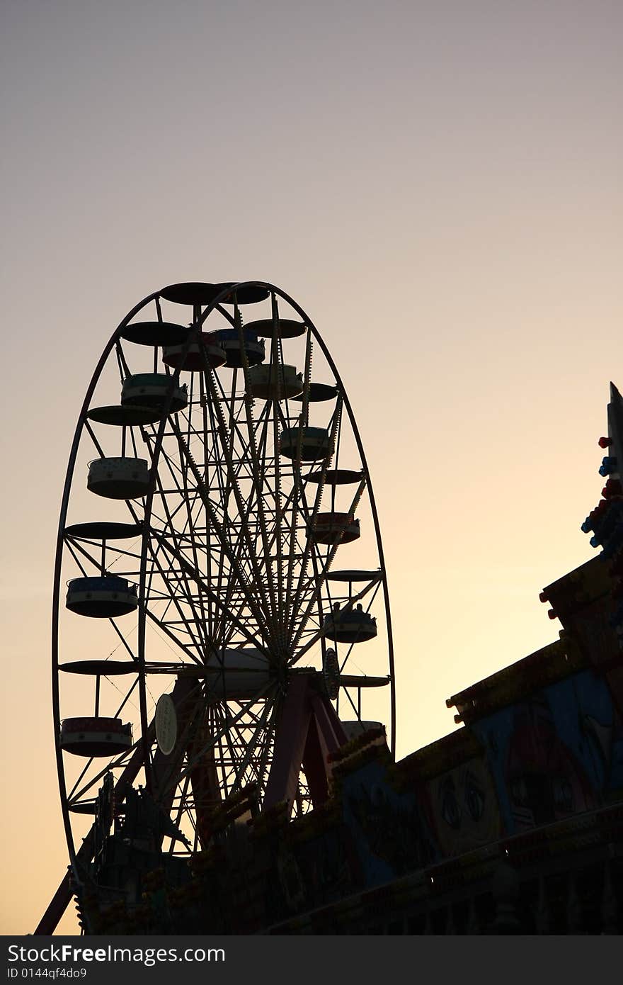 Ferris Wheel At The Dusk