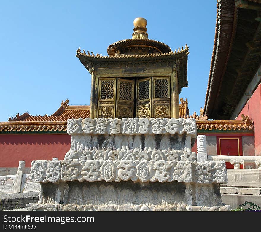 A palace in the Forbidden City in Beijing, China.