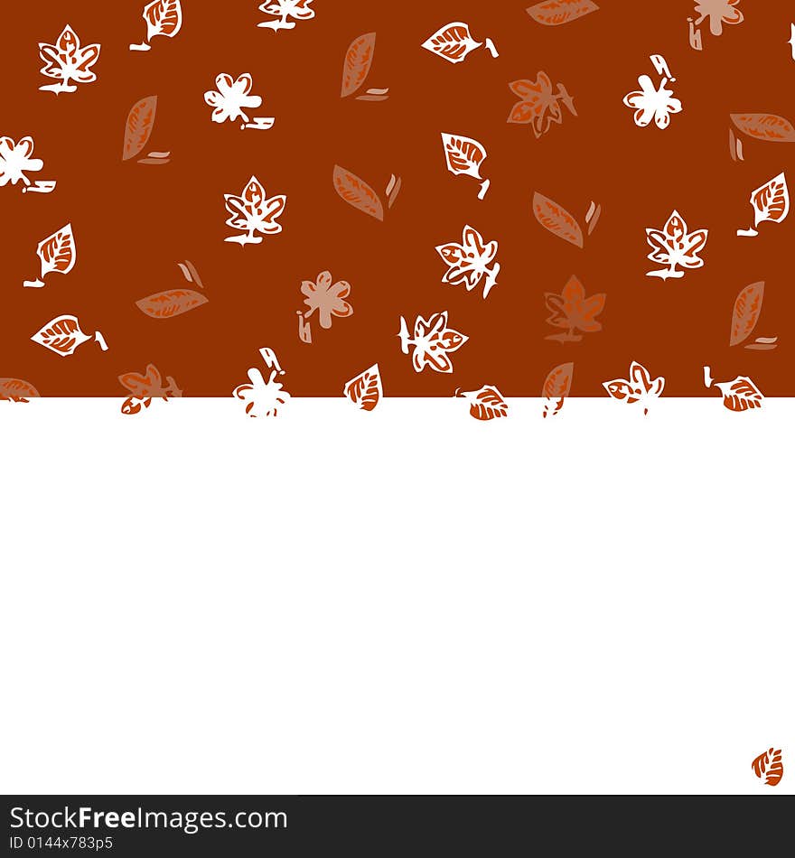 Leaf print pattern with a Fall season theme.