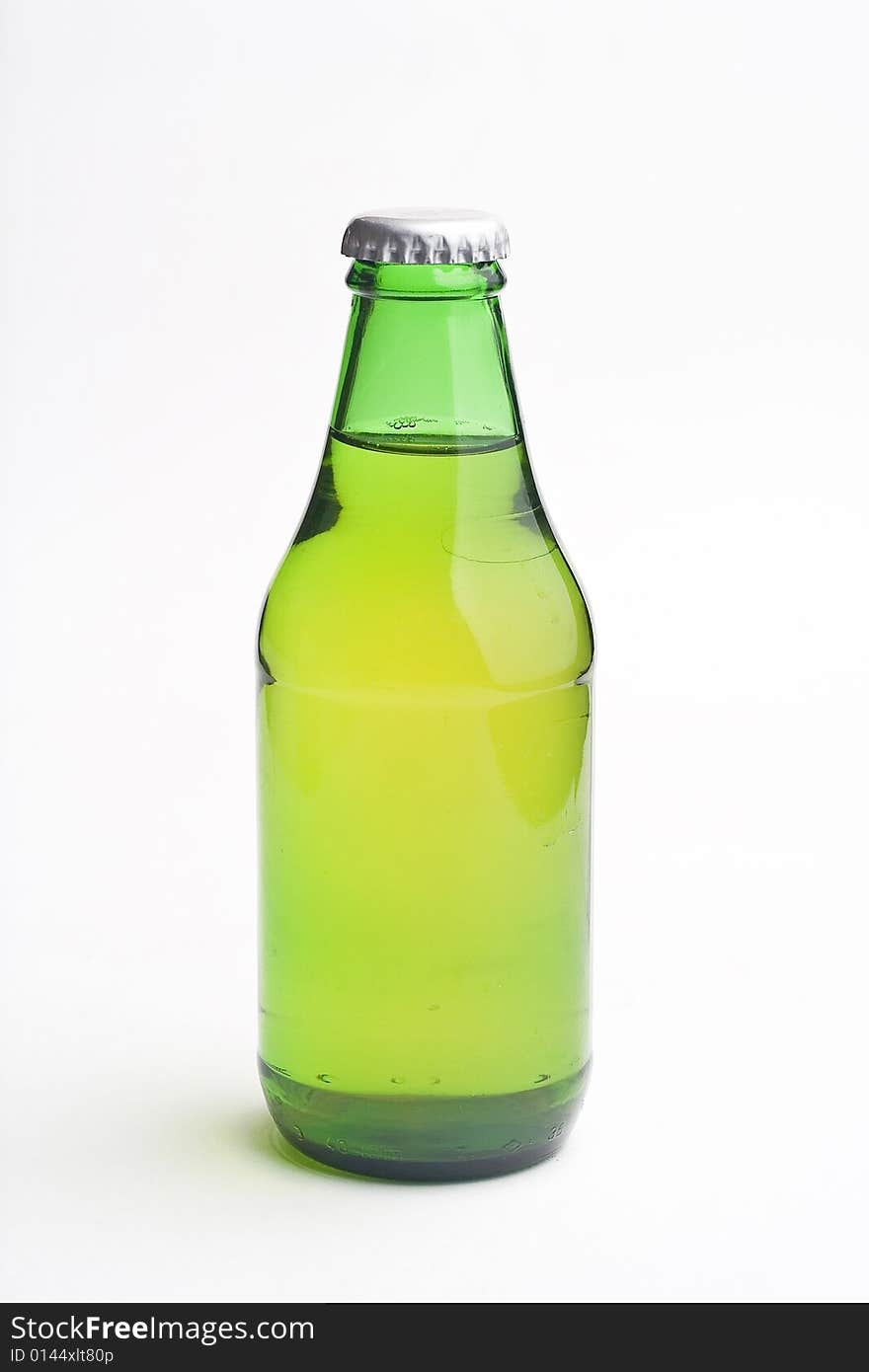 Cold beer isolated over white