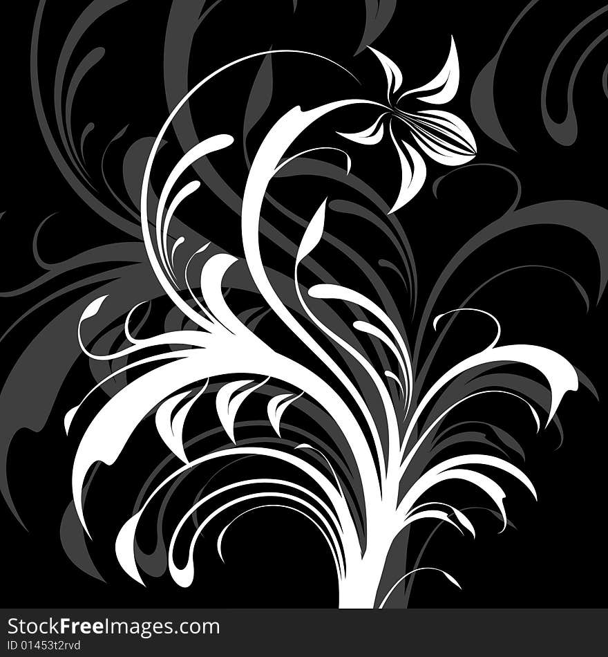 Abstract floral background, illustration