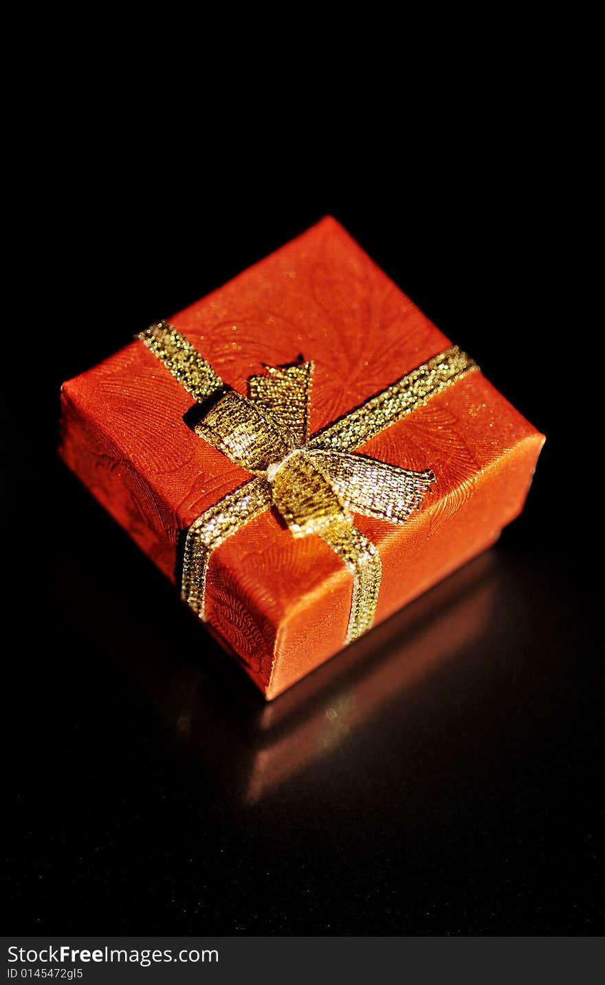 Beautiful gift box, gift box on desk