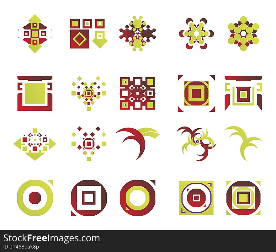 Useful vector shape icons - illustrations. Useful vector shape icons - illustrations