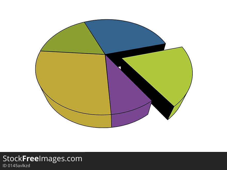 Statistics - isolated multicolor diagram on white (with vector EPS format)