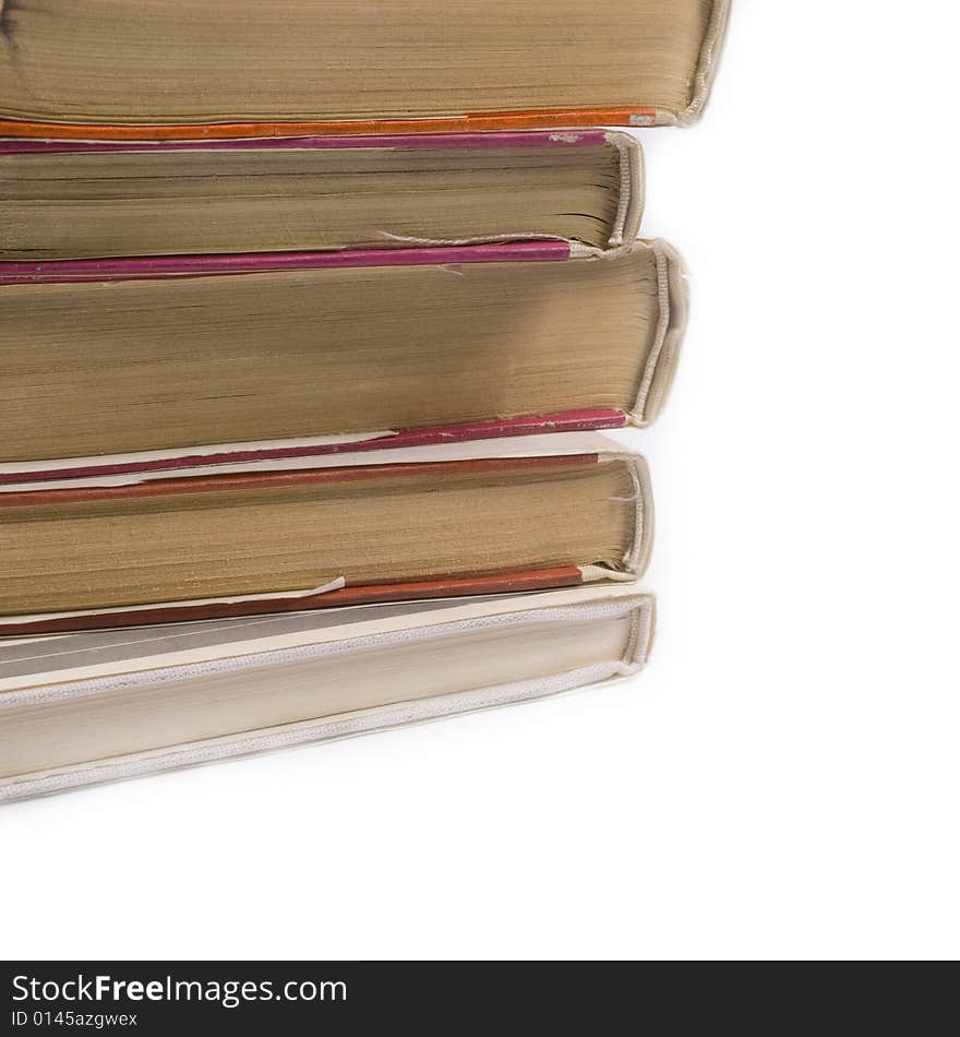 Old books isolated on a white background. Old books isolated on a white background